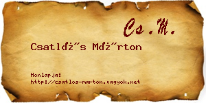 Csatlós Márton névjegykártya